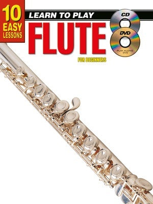 10 EASY LESSONS LEARN TO PLAY FLUTE BK/OLM
