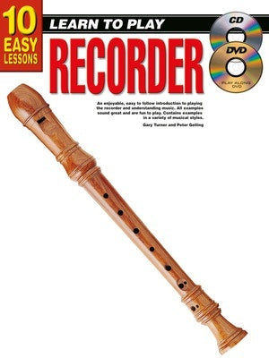 10 EASY LESSONS LEARN TO PLAY RECORDER BK/OLM
