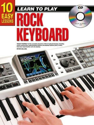 10 EASY LESSONS LEARN TO PLAY ROCK KEYBOARD BK/OLA