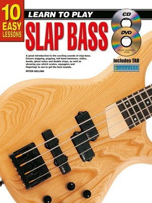 10 EASY LESSONS LEARN TO PLAY SLAP BASS BK/OLM