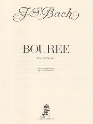 BACH - BOUREE FROM PARTITA 1 FOR HARP TRANS SALZEDO
