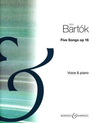 BARTOK - 5 SONGS OP 16 MEDIUM VOICE/PIANO