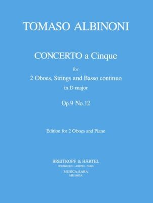 ALBINONI - CONCERTO D MAJOR OP 9 NO 12 2 OBOES/PIANO
