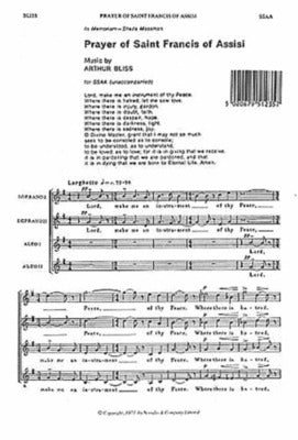 BLISS PRAYER OF ST FRANCIS SSAA