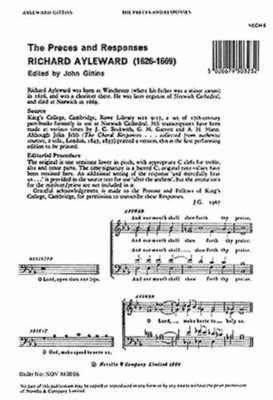 AYLEWARD PRECES & RESPONSES SATB