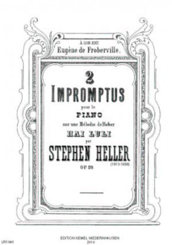 2 IMPROMPTUS MELODIE DE REBER HAI LULI OP 20 PIANO