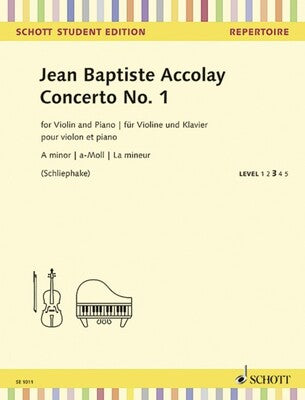 ACCOLAY - CONCERTO NO 1 A MIN VIOLIN/PIANO