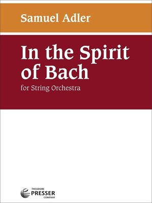 ADLER - IN THE SPIRIT OF BACH SO SC/PTS