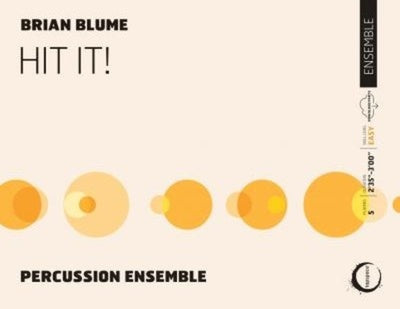 BLUME - HIT IT! FOR PERCUSSION ENSEMBLE