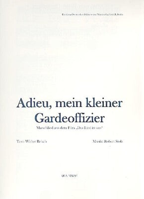 ADIEU MEIN KLEINER GARDEOFFIZIER VOICE/PIANO