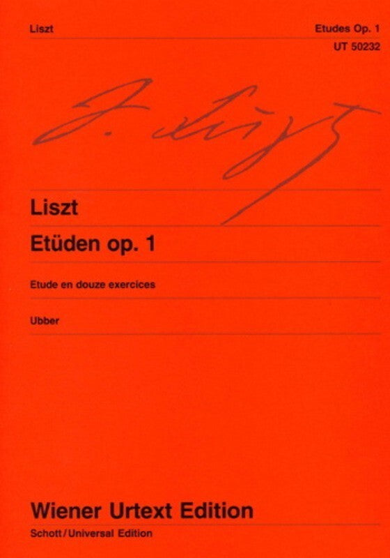 LISZT - 12 ETUDES OP 1 PIANO