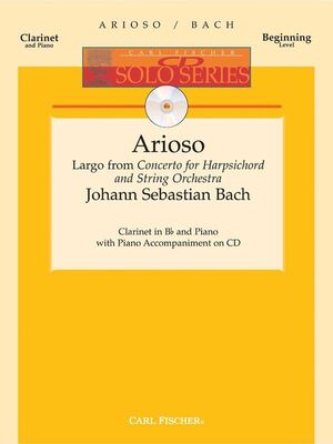 BACH - ARIOSO LARGO FROM BWV 1056 CLARINET/PIANO BK/CD