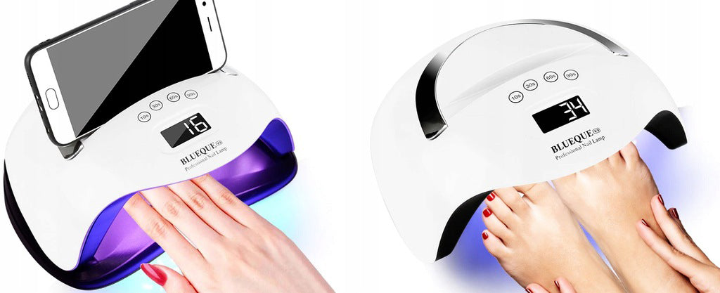 Blueque V9 Premium Nail Lamp Dryer 36 LEDs 168w UV Professional Fast Dry for All Nail Gels Polish with Phone Holder