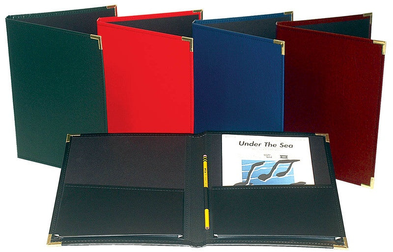 CHORAL REHEARSAL FOLDER 9 X 12 EXP PKTS PENCIL LOOP GREEN
