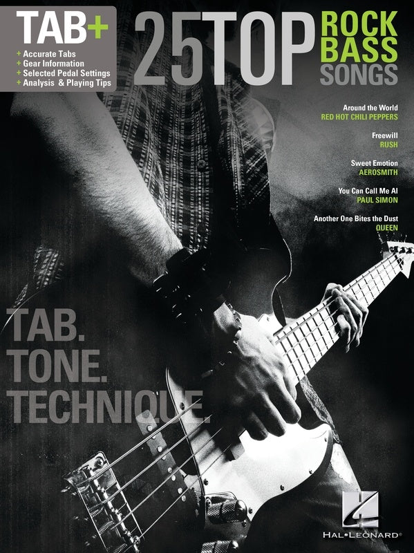 25 TOP ROCK BASS SONGS TAB TONE TECH