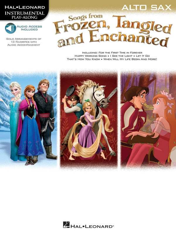 SONGS FROM FROZEN TANGLED & ENCHANTED ALTO SAX BK/OLA