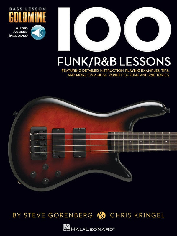 100 FUNK/R&B LESSONS BASS GOLDMINE SERIES BK/OLA