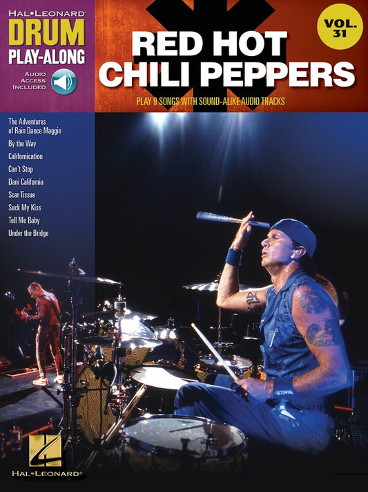RED HOT CHILI PEPPERS DRUM PLAYALONG V31 BK/OLA