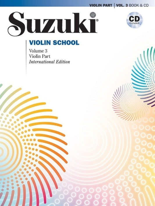 SUZUKI VIOLIN SCHOOL VOL 3 VIOLIN PART BK/CD