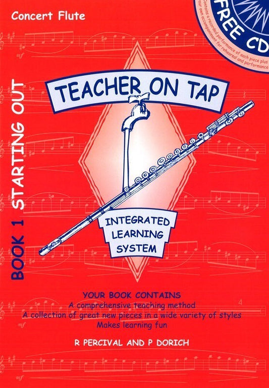 TEACHER ON TAP FLUTE BK 1 BK/CD