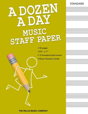 A DOZEN A DAY - MUSIC STAFF PAPER
