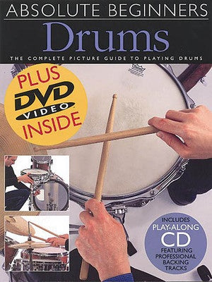 ABSOLUTE BEGINNERS DRUMS BK/CD/DVD NEW