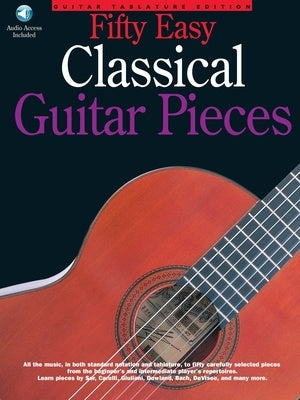 50 EASY CLASSICAL GUITAR PIECES TAB BK/OLA