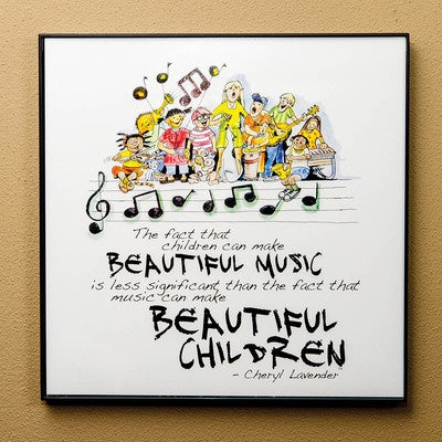 BEAUTIFUL MUSIC BEAUTIFUL CHILDREN FRAMED POSTER