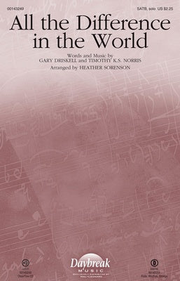 ALL THE DIFFERENCE IN THE WORLD CHOIRTRAX CD