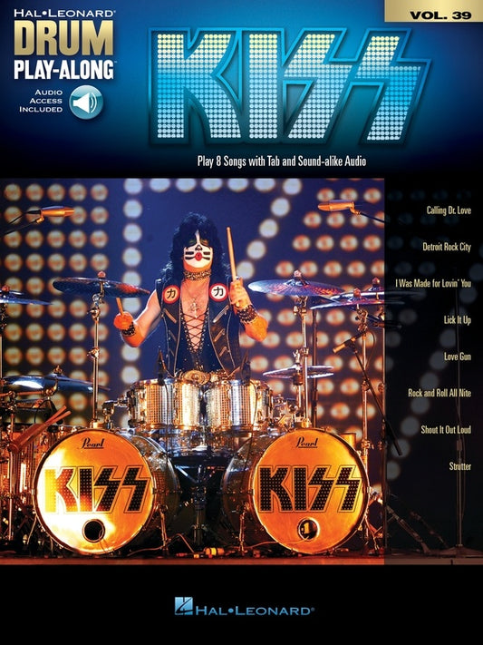 KISS DRUM PLAYALONG V32 BK/OLA