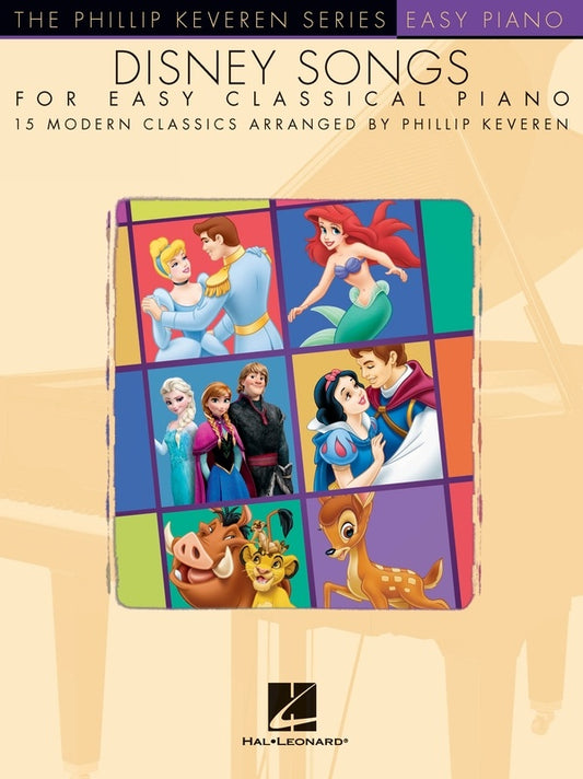 DISNEY SONGS FOR EASY CLASSICAL PIANO KEVEREN EASY PIANO