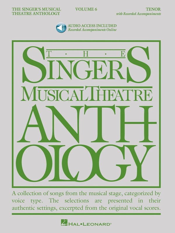 SINGERS MUSICAL THEATRE ANTH V6 TENOR BK/OLA