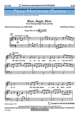BLOW BUGLE BLOW 2 OR 3 PART EQUAL VOICES/PNO
