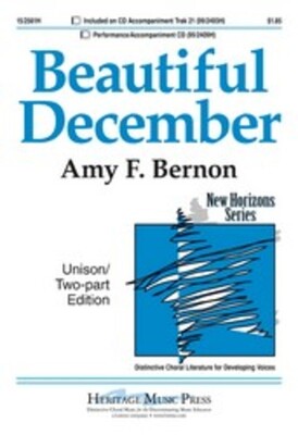 BEAUTIFUL DECEMBER UNISON OR 2 PART/PNO