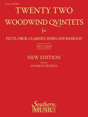 22 WOODWIND QUINTETS NEW EDITION FULL SCORE