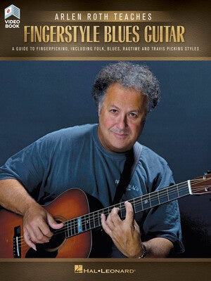 ARLEN ROTH TEACHES FINGERSTYLE BLUES GUITAR BK/OLV