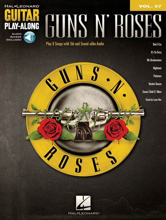 GUNS N ROSES GUITAR PLAYALONG V57 TAB BK/OLA