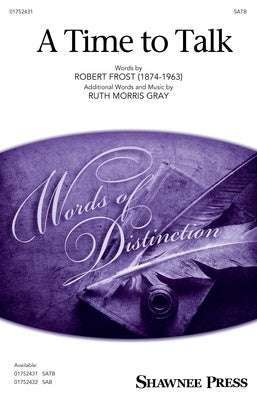 A TIME TO TALK SATB/PIANO