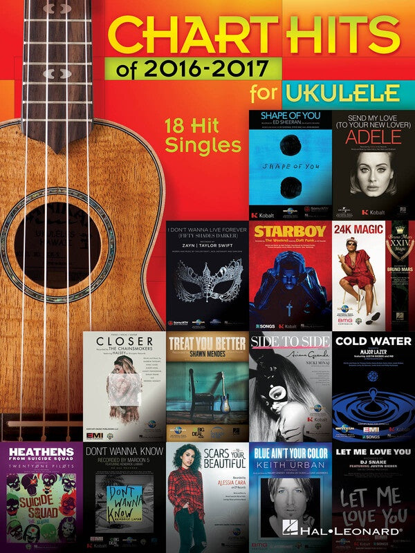 CHART HITS OF 2016-2017 FOR UKULELE