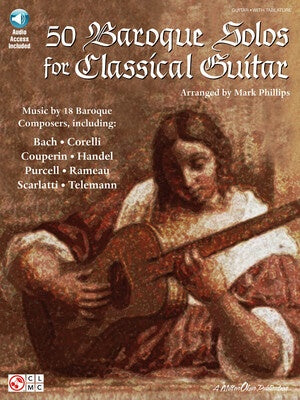 50 BAROQUE SOLOS FOR CLASSICAL GUITAR W TAB