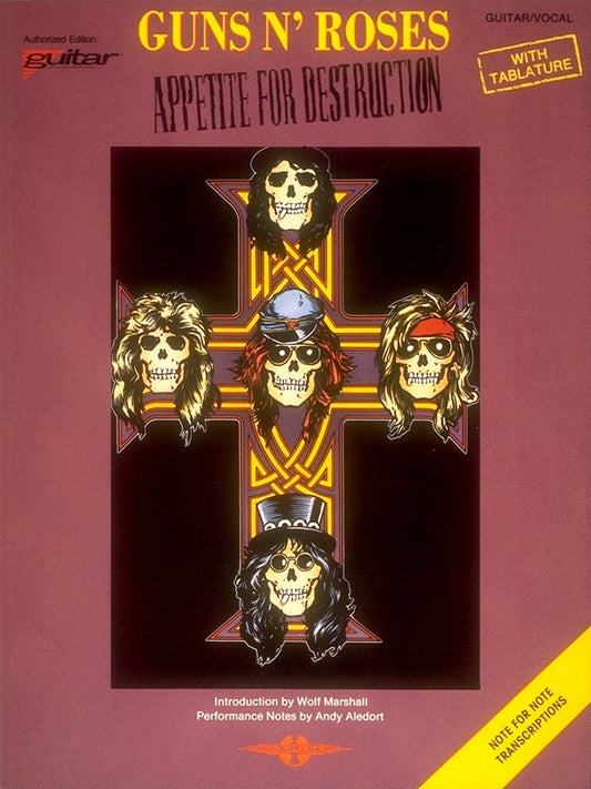 GUNS N ROSES - APPETITE FOR DESTRUCTION GUITAR TAB RV