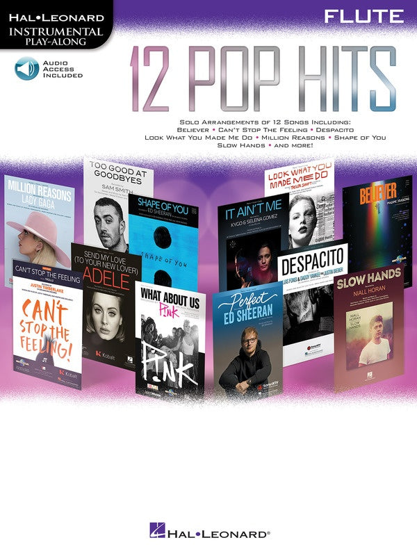 12 POP HITS FLUTE BK/OLA