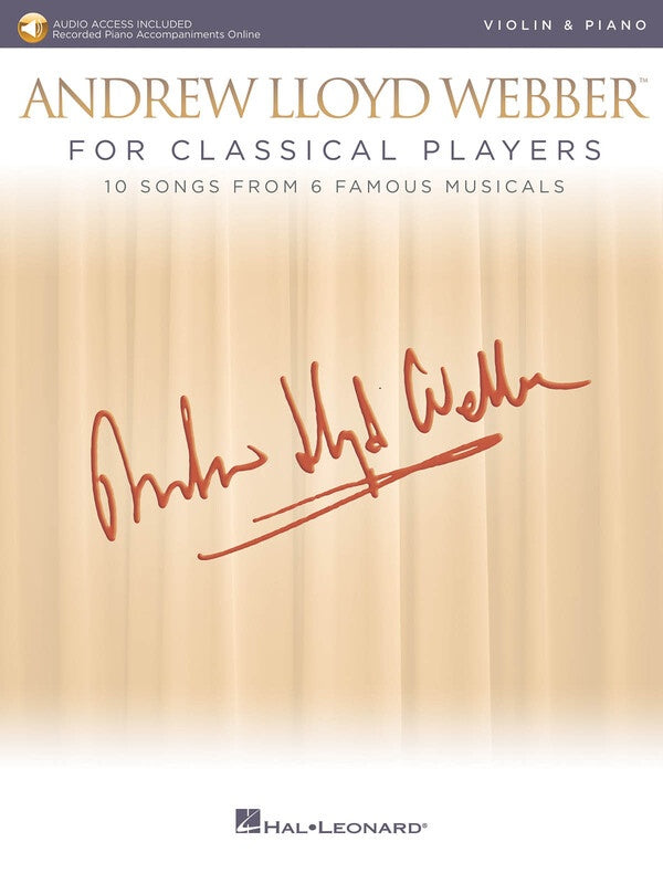 LLOYD WEBBER FOR CLASSICAL PLAYERS VIOLIN/PIANO BK/OLA