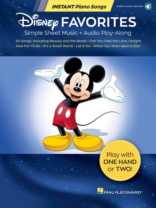 DISNEY FAVORITES INSTANT PIANO SONGS BK/OLA