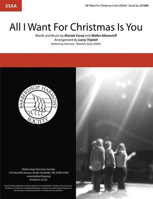 ALL I WANT FOR CHRISTMAS IS YOU SSAA A CAPPELLA