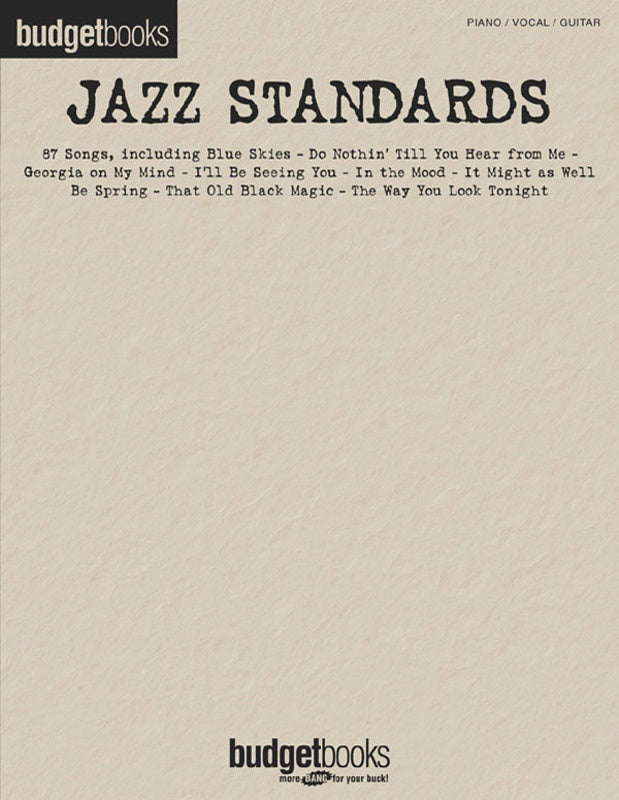 BUDGET BOOKS JAZZ STANDARDS PVG