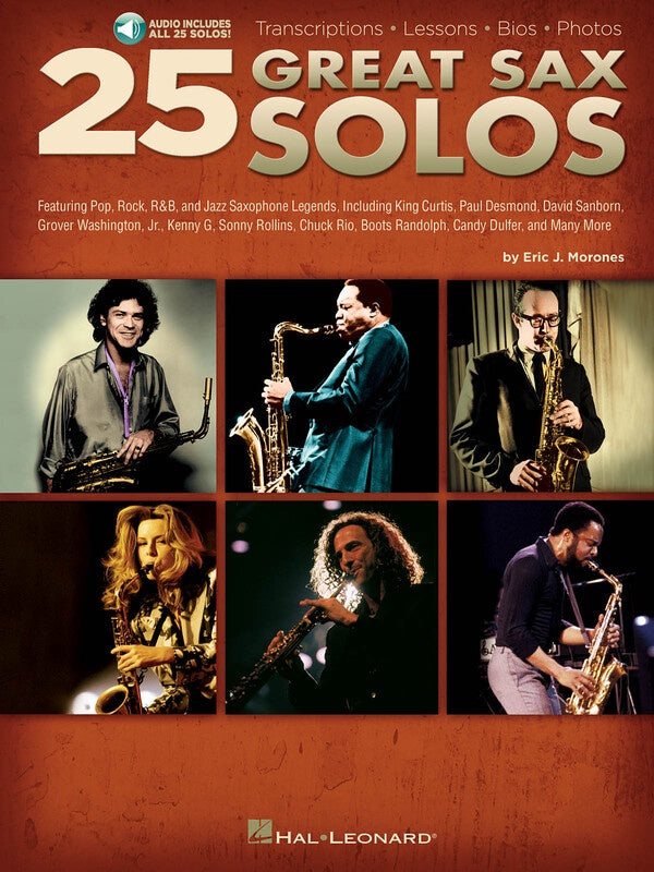 25 GREAT SAX SOLOS ALTO/TENOR SAX BK/OLA