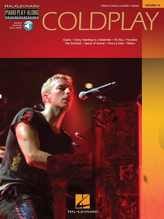 COLDPLAY PIANO PLAYALONG V16 BK/OLA