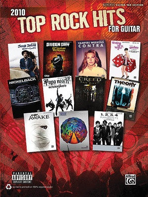 2010 TOP ROCK HITS FOR GUITAR RECORDED VERSIONS