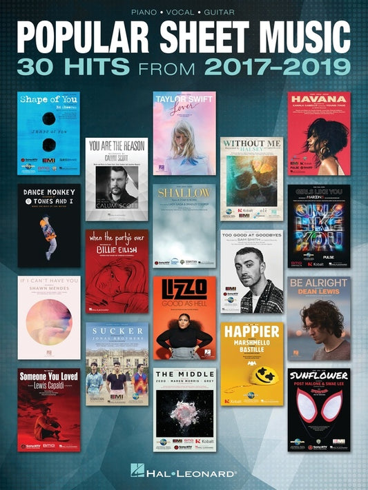 POPULAR SHEET MUSIC 30 HITS FROM 2017-2019 PVG